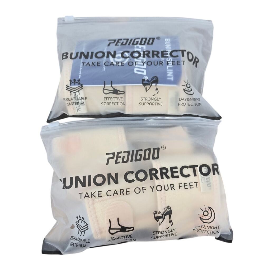 Pedigoo Bunion Corrector Beige 2 in each bag Bundle of 2 New In Package
